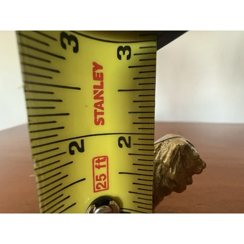 Pair Of Vintage Brass Lion Statue Figurines 2.5